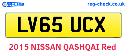 LV65UCX are the vehicle registration plates.