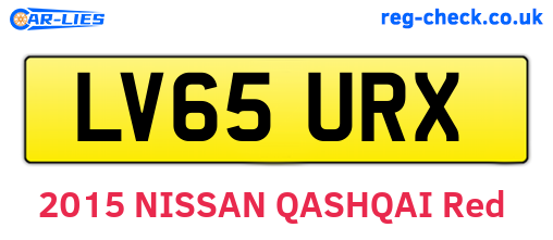 LV65URX are the vehicle registration plates.