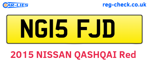 NG15FJD are the vehicle registration plates.