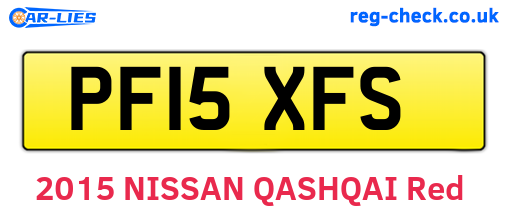PF15XFS are the vehicle registration plates.
