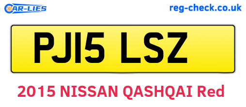 PJ15LSZ are the vehicle registration plates.