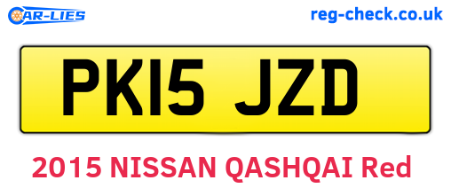 PK15JZD are the vehicle registration plates.
