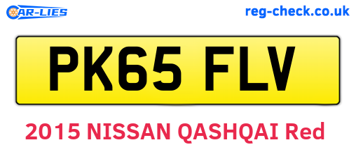 PK65FLV are the vehicle registration plates.