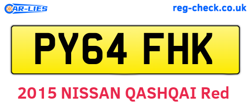 PY64FHK are the vehicle registration plates.