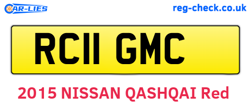 RC11GMC are the vehicle registration plates.