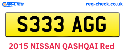 S333AGG are the vehicle registration plates.