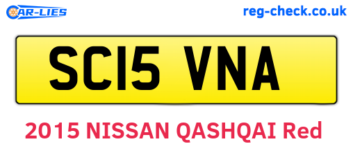 SC15VNA are the vehicle registration plates.