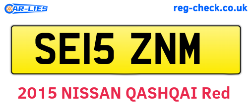 SE15ZNM are the vehicle registration plates.