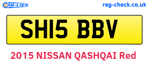 SH15BBV are the vehicle registration plates.