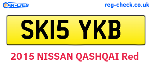 SK15YKB are the vehicle registration plates.