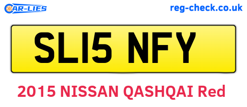 SL15NFY are the vehicle registration plates.