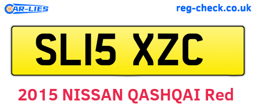 SL15XZC are the vehicle registration plates.