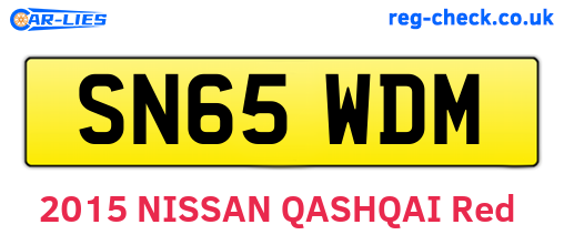 SN65WDM are the vehicle registration plates.