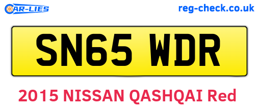 SN65WDR are the vehicle registration plates.