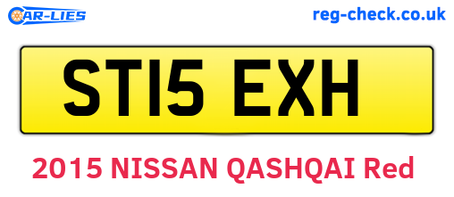 ST15EXH are the vehicle registration plates.