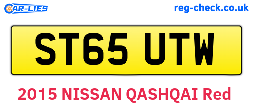 ST65UTW are the vehicle registration plates.