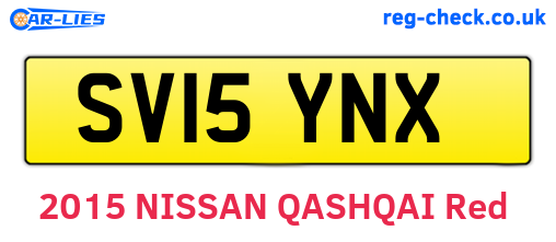 SV15YNX are the vehicle registration plates.