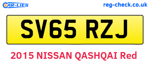 SV65RZJ are the vehicle registration plates.