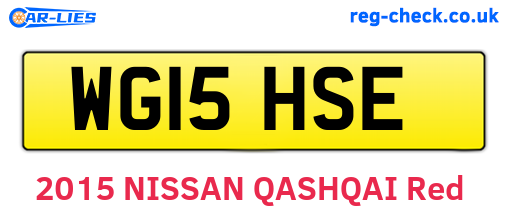 WG15HSE are the vehicle registration plates.