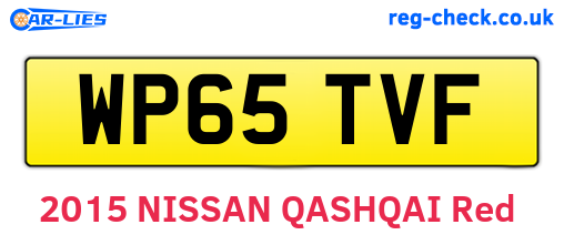 WP65TVF are the vehicle registration plates.