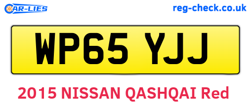 WP65YJJ are the vehicle registration plates.