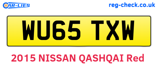 WU65TXW are the vehicle registration plates.