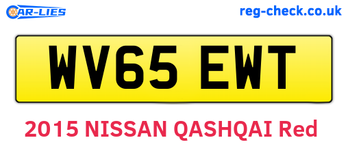 WV65EWT are the vehicle registration plates.