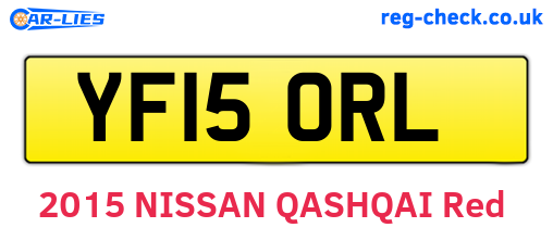 YF15ORL are the vehicle registration plates.