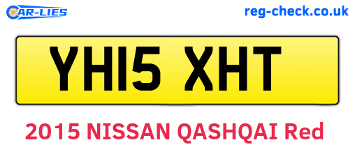 YH15XHT are the vehicle registration plates.