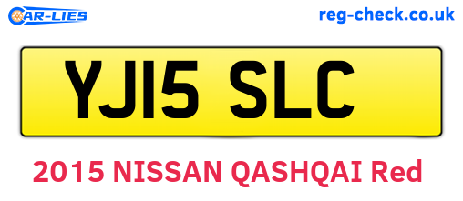 YJ15SLC are the vehicle registration plates.