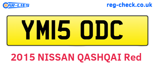 YM15ODC are the vehicle registration plates.