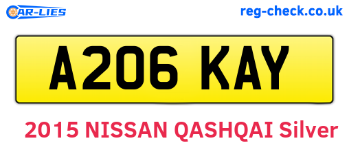 A206KAY are the vehicle registration plates.