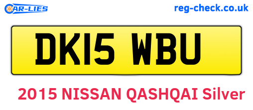DK15WBU are the vehicle registration plates.