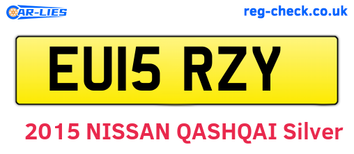 EU15RZY are the vehicle registration plates.