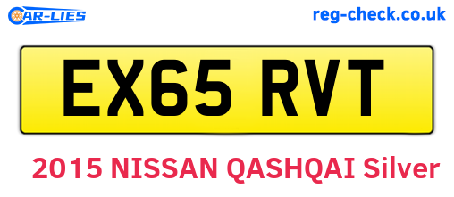 EX65RVT are the vehicle registration plates.