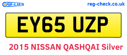 EY65UZP are the vehicle registration plates.