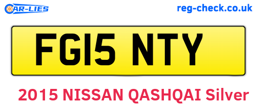 FG15NTY are the vehicle registration plates.