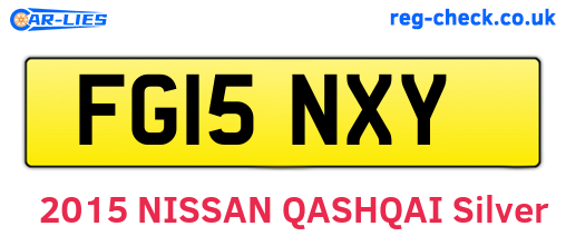 FG15NXY are the vehicle registration plates.