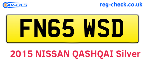 FN65WSD are the vehicle registration plates.