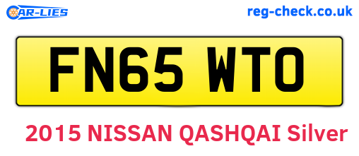 FN65WTO are the vehicle registration plates.