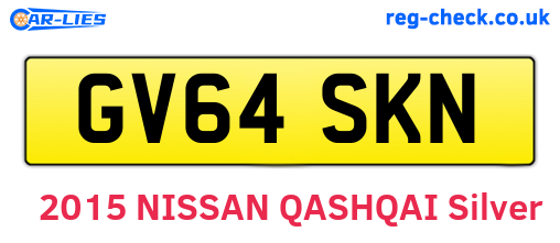 GV64SKN are the vehicle registration plates.