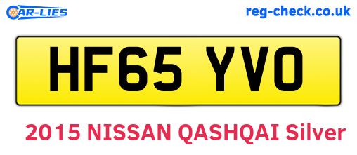 HF65YVO are the vehicle registration plates.