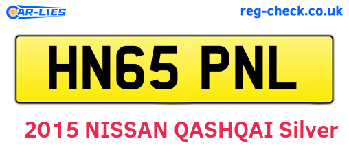 HN65PNL are the vehicle registration plates.