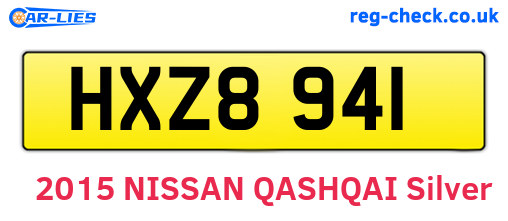 HXZ8941 are the vehicle registration plates.