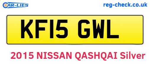KF15GWL are the vehicle registration plates.