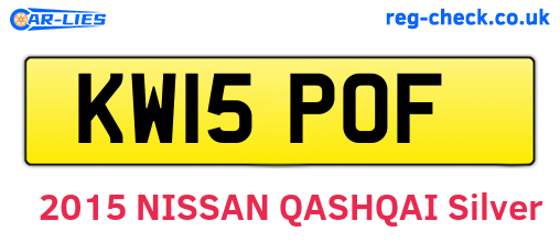 KW15POF are the vehicle registration plates.