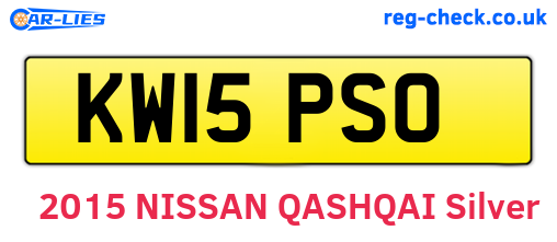 KW15PSO are the vehicle registration plates.