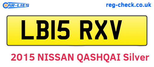 LB15RXV are the vehicle registration plates.