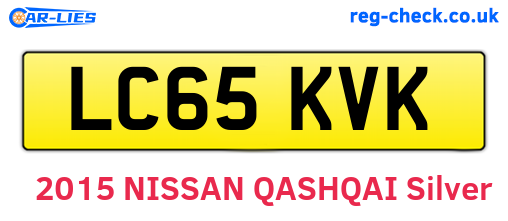 LC65KVK are the vehicle registration plates.
