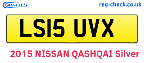LS15UVX are the vehicle registration plates.